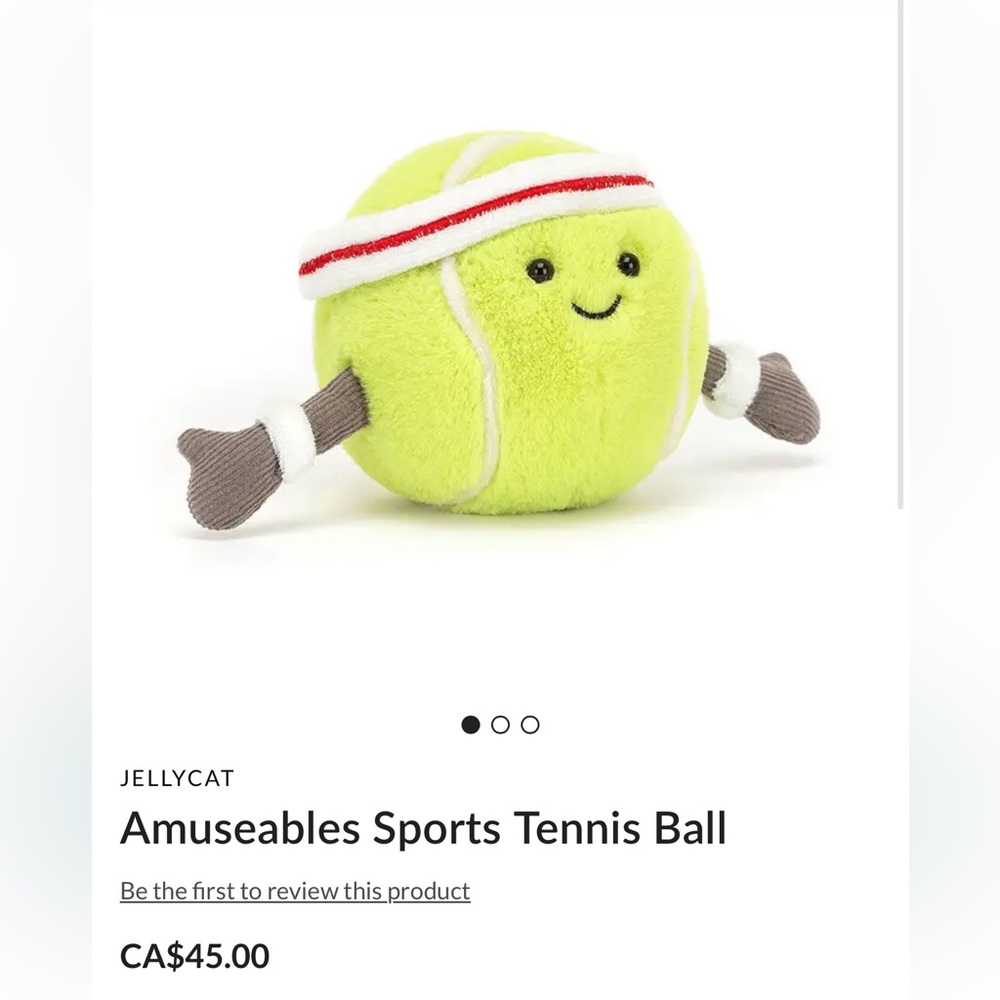Jellycat Amuseables Tennis Ball Plush - Lime Green